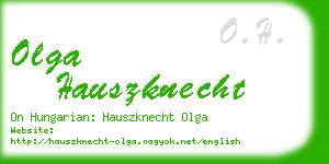 olga hauszknecht business card